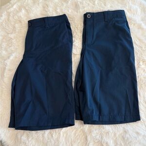 Under Armour Boys Golf Shorts | 2 Pair | Adjustable Waist | Navy | Size 16 |